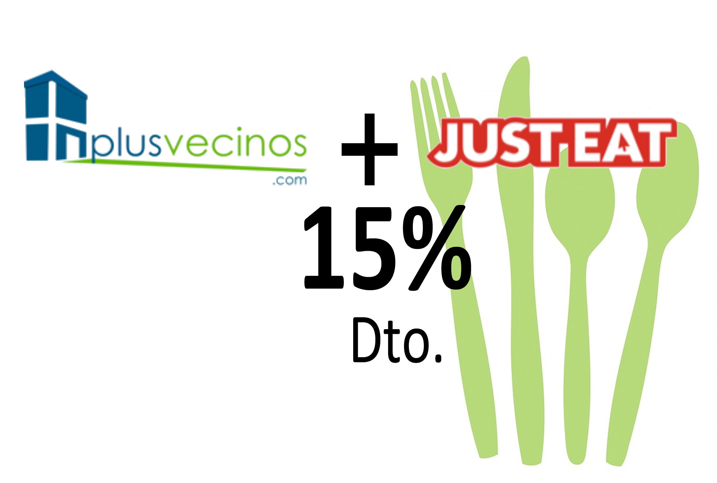 Descuento 15% plusvecinos justeat